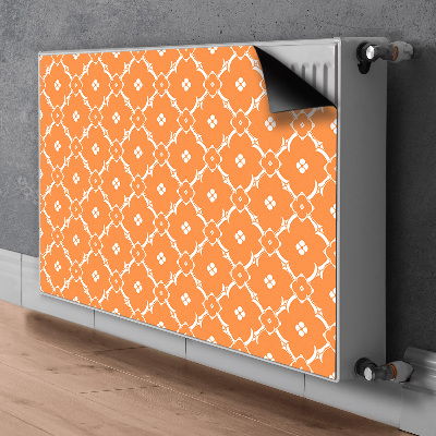 Radiator dekoration Orange blomster