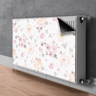 Magnetisk radiatordæksel Akvarel blomster