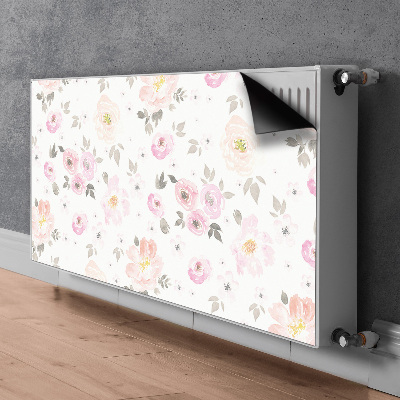 Magnetisk radiatordæksel Akvarel blomster