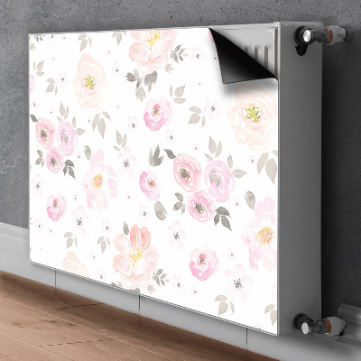 Magnetisk radiatordæksel Akvarel blomster