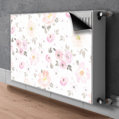 Magnetisk radiatordæksel Akvarel blomster