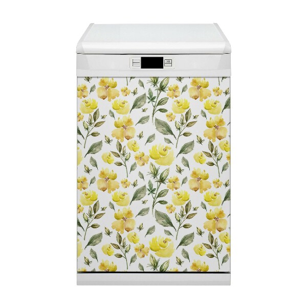 Magnetisk måtte til opvaskemaskinen Gule blomster