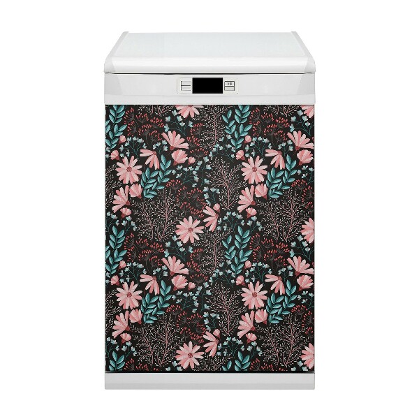 Magnetisk mærkat til opvaskemaskinens låger Vintage blomster