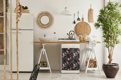 Magnetisk mærkat til opvaskemaskinens låger Vintage blomster