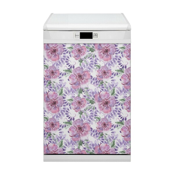 Magnetisk låg til opvaskemaskine Lilla blomster