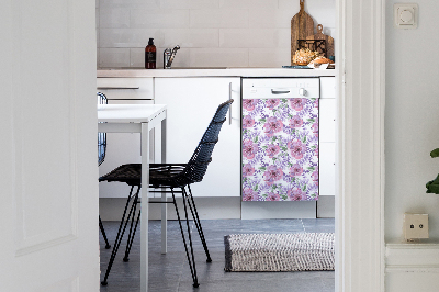 Magnetisk låg til opvaskemaskine Lilla blomster
