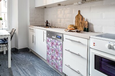 Magnetisk låg til opvaskemaskine Lilla blomster