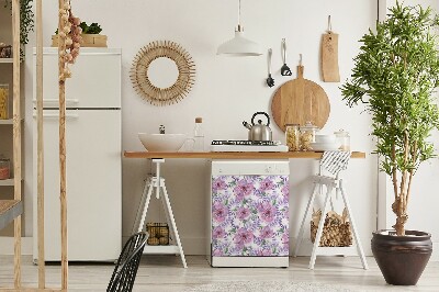 Magnetisk låg til opvaskemaskine Lilla blomster