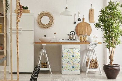 Magnetisk mærkat til opvaskemaskine Blomster