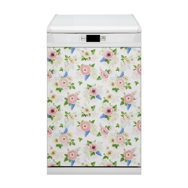 Opvaskemaskine dekoration Tegnede blomster