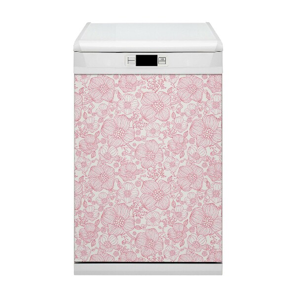 Opvaskemaskine dekoration Omrids af blomster