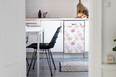 Opvaskemaskine dekoration Flamingo blomster
