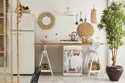 Magnetisk mærkat til opvaskemaskine Markblomster