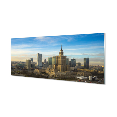 Foto på akryl Warszawa Panorama skyskrabere