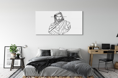 Foto på akryl Tegning af Jesus