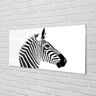 Foto på akrylglas Illustration af en zebra