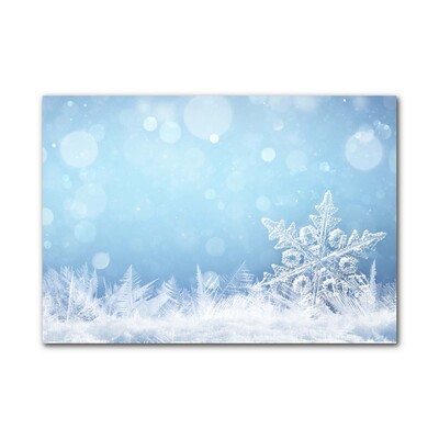 Akrylglas billed Snowflakes Winter Snow