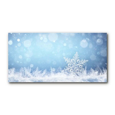 Akrylglas billed Snowflakes Winter Snow