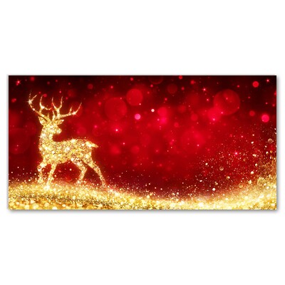 Akrylglas billed Golden Reindeer Christmas Decoration