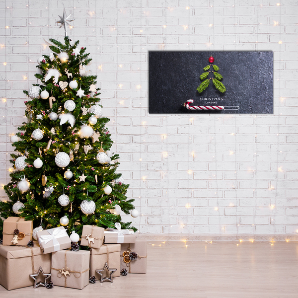 Akrylglas billed Abstraktion juletræ jul vinter