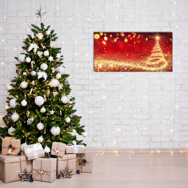 Akrylglas billed Abstraktion juletræ jul vinter