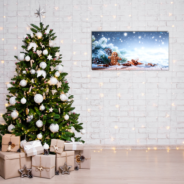 Akrylglas billed Jul Gingerbread Snowflake Christmas Tree