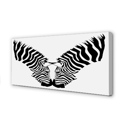 Foto til lærred Spejlbillede af zebra