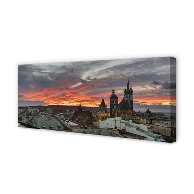 Lærred billede Kraków solnedgang panorama