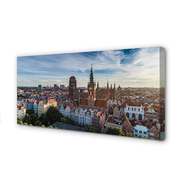 Lærredsbillede Gdansk Panorama kirke