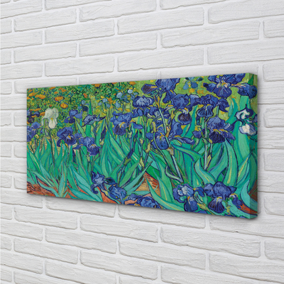 Billede til lærred Kunst iris blomster