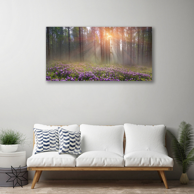 Lærredsbillede Skov Blomster Plante Natur