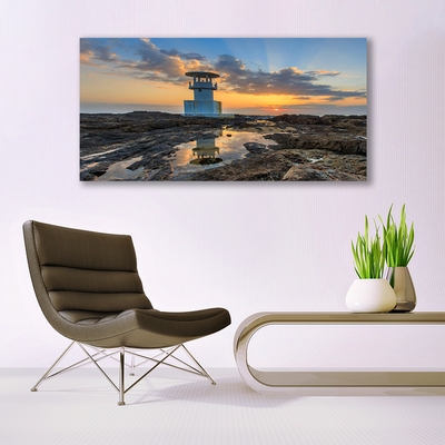 Lærred foto Lighthouse Landscape