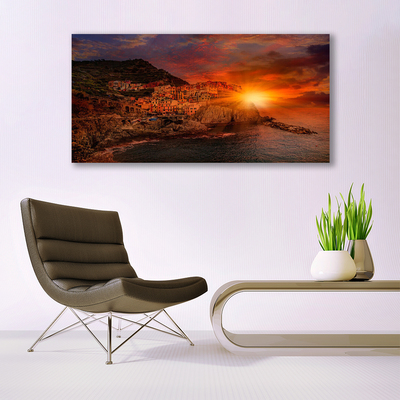 Billede til lærred Sea City Landscape