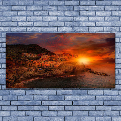 Billede til lærred Sea City Landscape