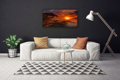Billede til lærred Sea City Landscape