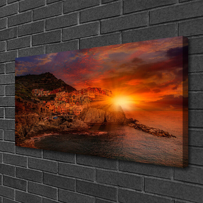 Billede til lærred Sea City Landscape