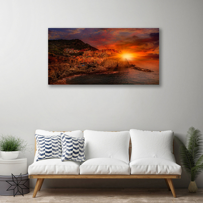 Billede til lærred Sea City Landscape