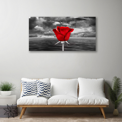 Billede på lærred Rose Flower Plant Sea