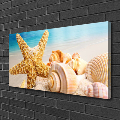 Foto på lærred Starfish Shell Art