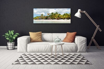 Billede lærred Beach Palm Trees Landscape