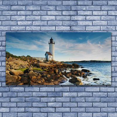 Lærred foto Lighthouse Landscape