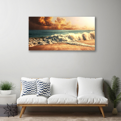 Foto til lærred Ocean Beach Waves Landscape