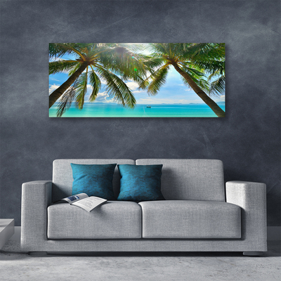 Foto til lærred Palm Tree Sea Landscape