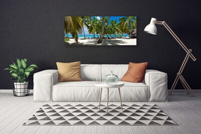 Foto til lærred Beach Palm Trees Landscape