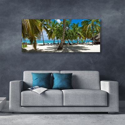 Foto til lærred Beach Palm Trees Landscape