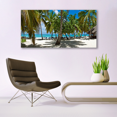 Foto til lærred Beach Palm Trees Landscape