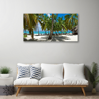 Foto til lærred Beach Palm Trees Landscape