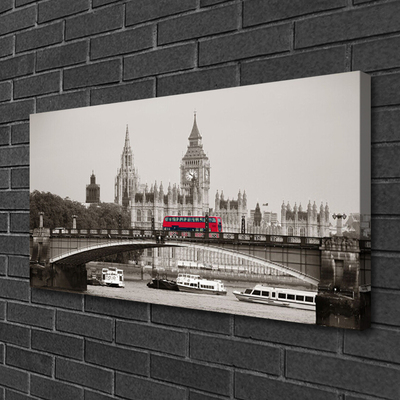 Foto på lærred Bridge London Big Ben