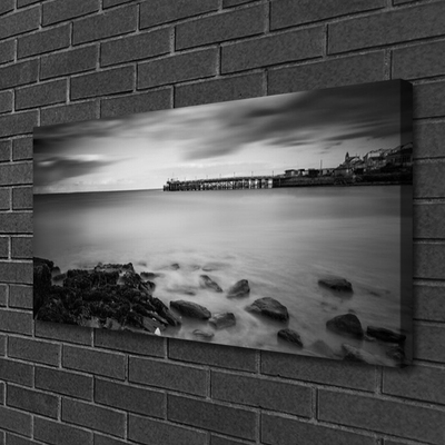 Foto til lærred Sea Pier Landscape