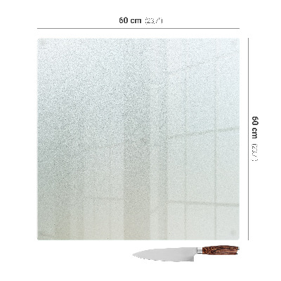 Beskyttelsesplade til komfur i kvadratisk, halvtransparent design